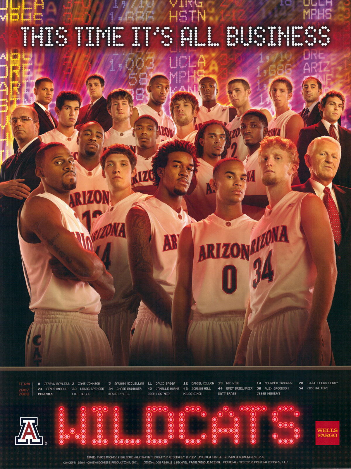 Arizona basketball poster 2007-08